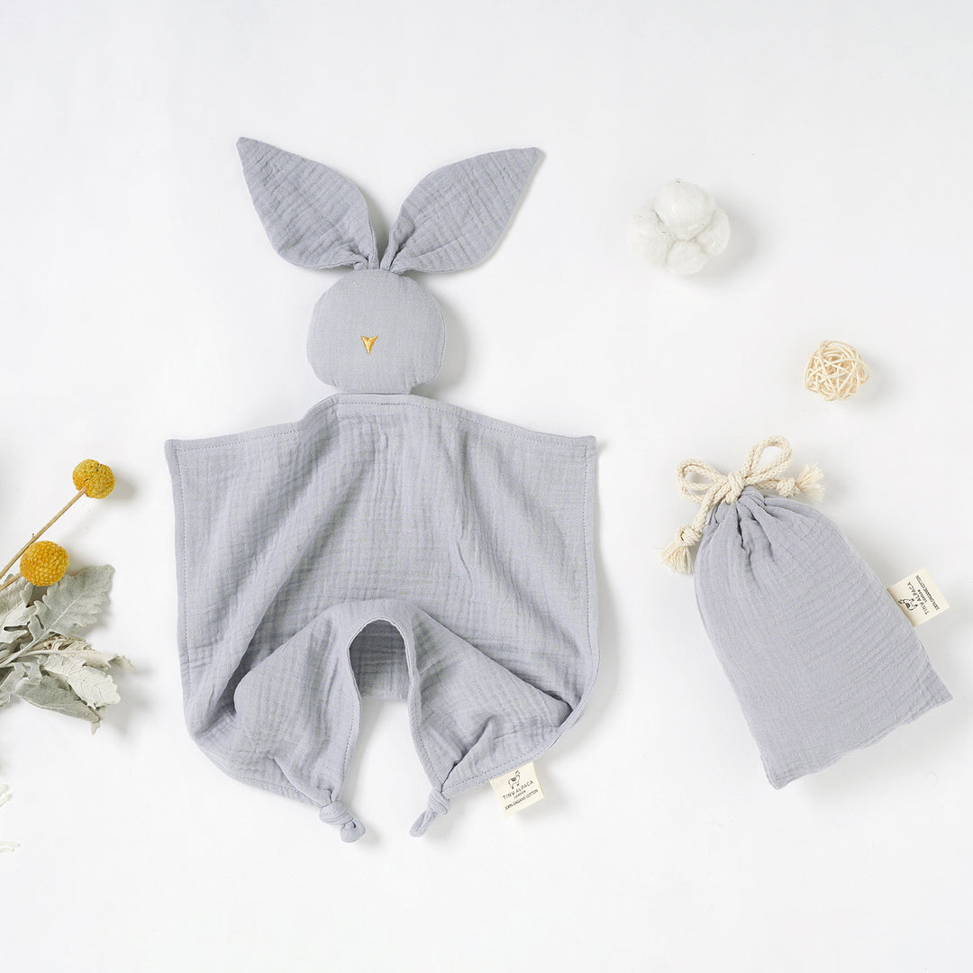 Faceless Bunny Organic Cotton Security Blanket With Teether