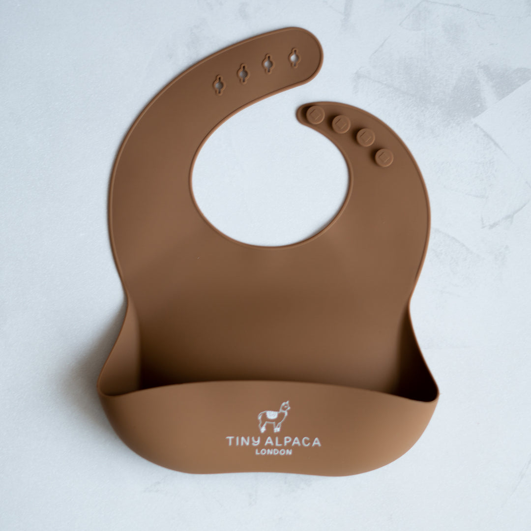 Tiny Alpaca | Silicone Baby Bib with Collecting Tray