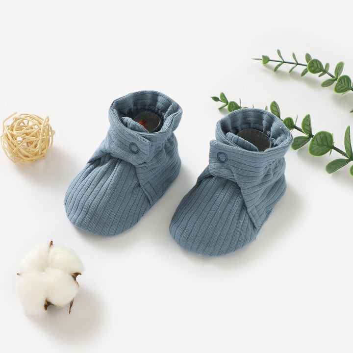 ORGANIC COTTON NEWBORN RIBBED BOOTIES 0-6 MONTHS 1 PAIR