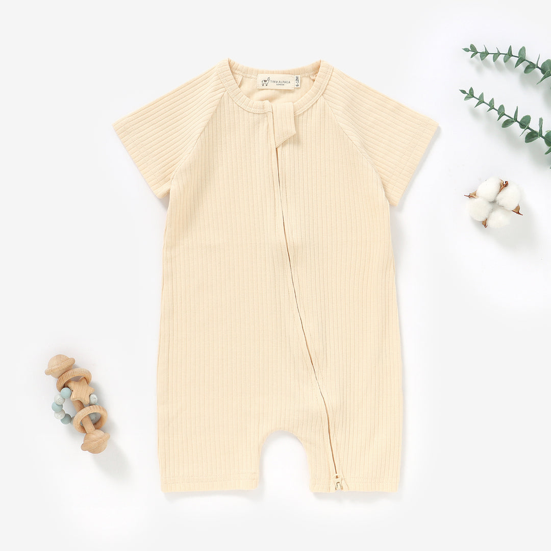 Organic Natural Cotton Baby Short Sleeve Romper 0-2 Years