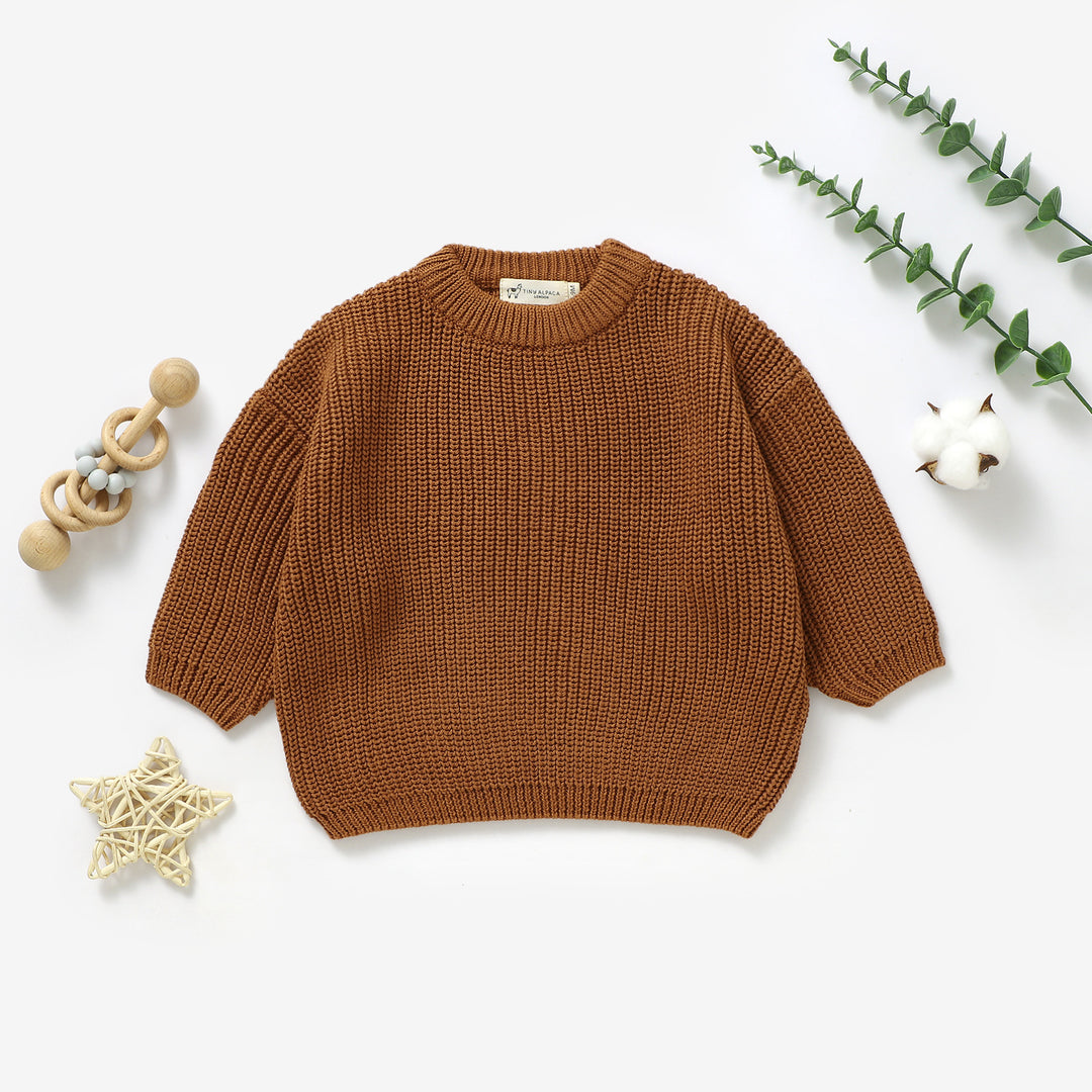 Organic Natural Cotton Baby Knitted Sweater | 0-3 Years