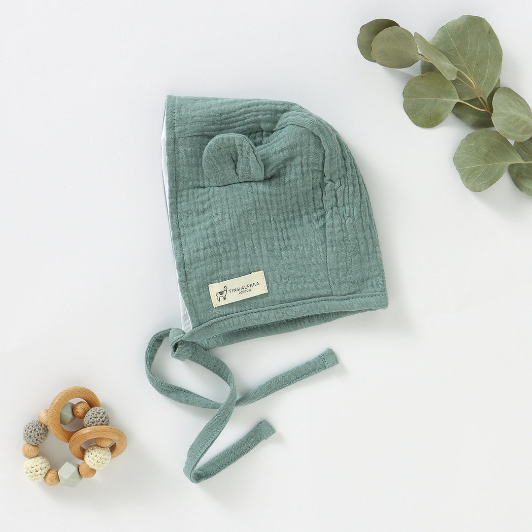 ORGANIC NATURAL COTTON MUSLIN BUCKET HAT - Tiny Alpaca UK