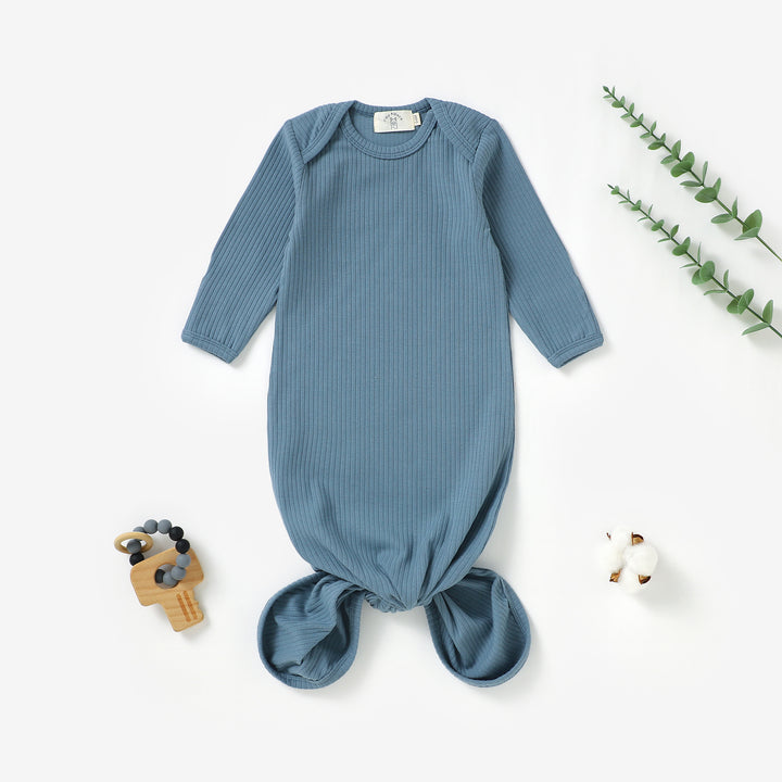 ORGANIC COTTON RIBBED NEWBORN GOWN 1 PCS | 0-6 MONTHS