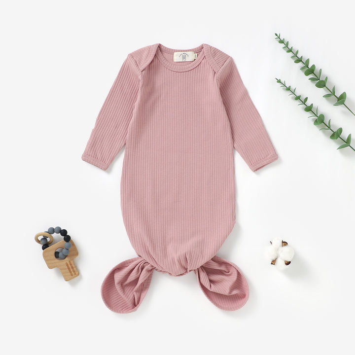 ORGANIC COTTON RIBBED NEWBORN GOWN 1 PCS | 0-6 MONTHS