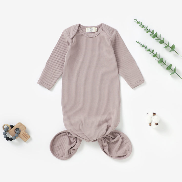 ORGANIC COTTON RIBBED NEWBORN GOWN 1 PCS | 0-6 MONTHS