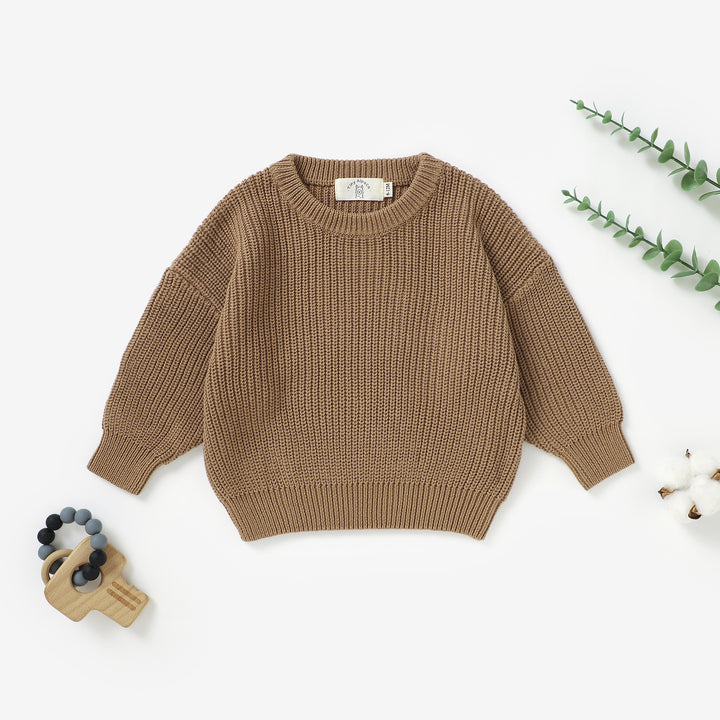 Organic Natural Cotton Baby Knitted Sweater | 0-3 Years