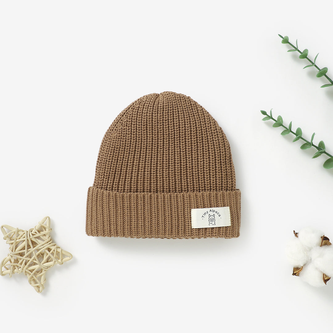 Organic Natural Cotton Baby Beanie Hats | 0-3 Years