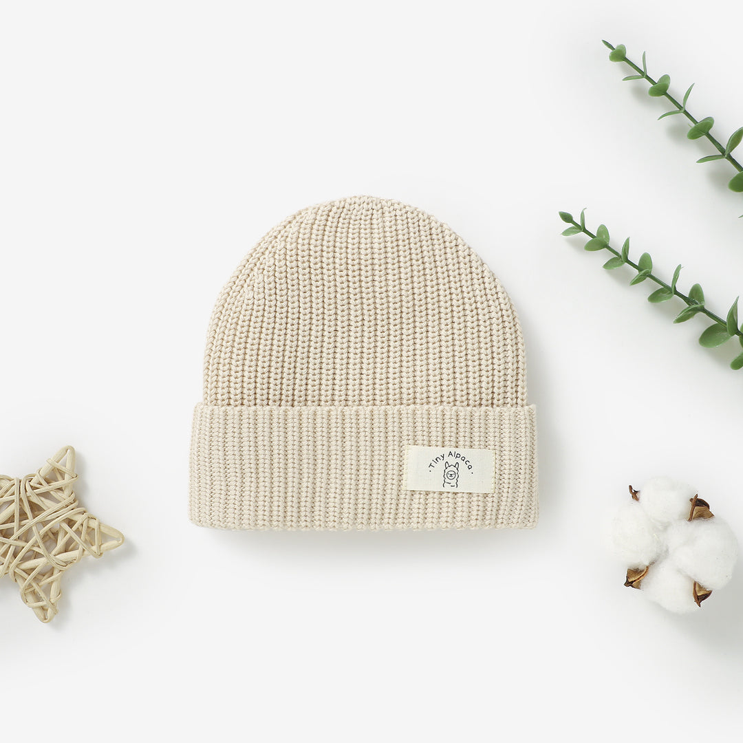 Organic Natural Cotton Baby Beanie Hats | 0-3 Years