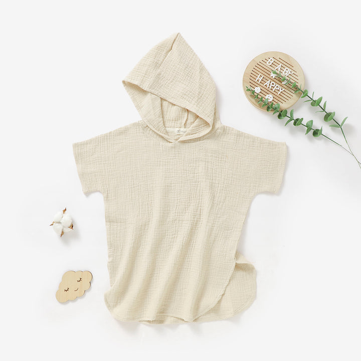 Tiny Alpaca | Organic Cotton Baby Muslin Poncho Towel | 70x60CM - Tiny Alpaca UK