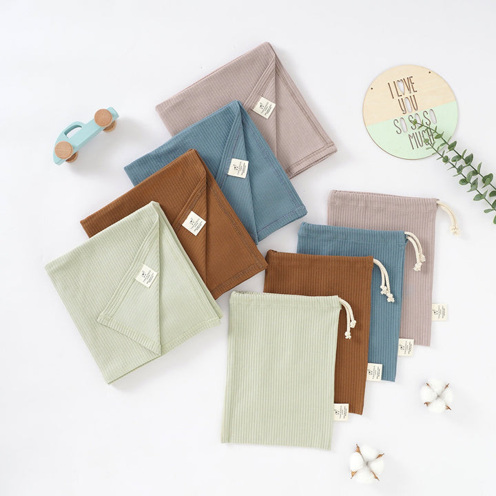 Organic Ribbed Baby Blanket  75x100cm