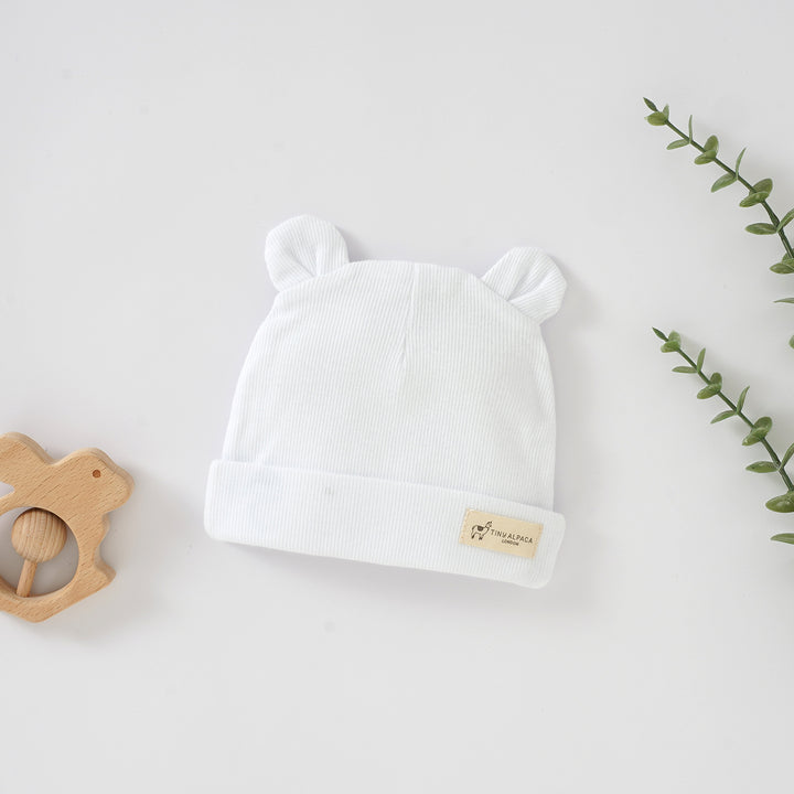 Organic Cotton Bunny Baby Hat 0-6 Months