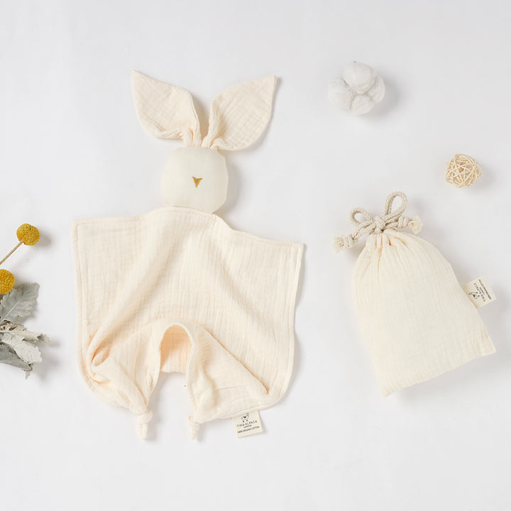Faceless Bunny Organic Cotton Security Blanket With Teether
