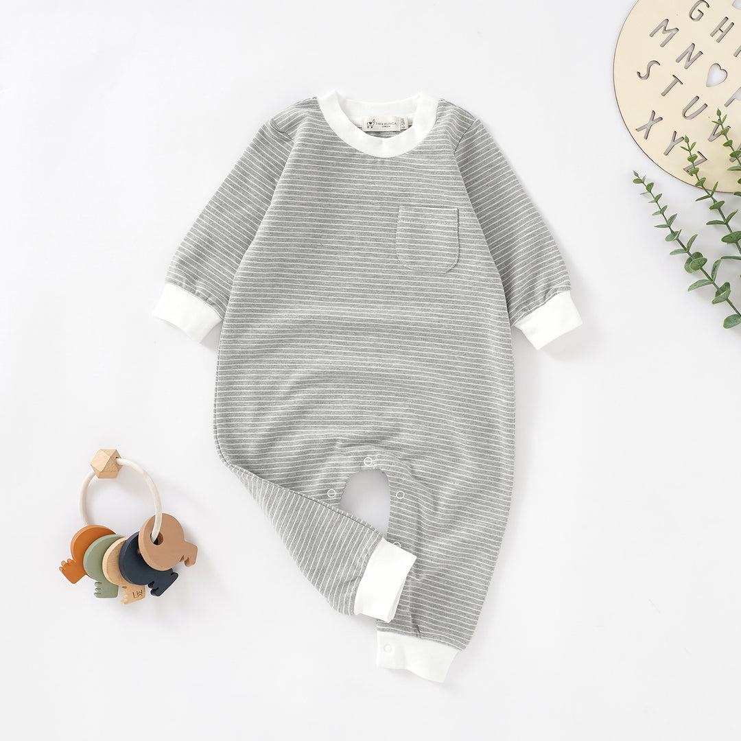Organic Cotton Striped Jumpsuit 0-2 Years