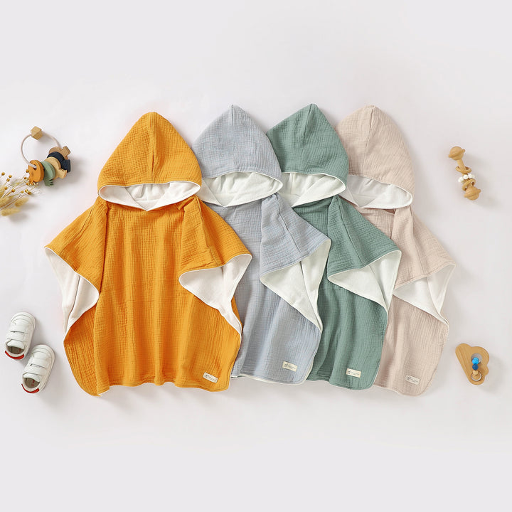 Tiny Alpaca | Organic Cotton Baby Poncho Towel | 70x60CM