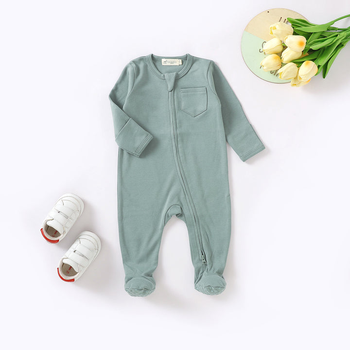 Organic Cotton Sleepsuit with Two Way Zipper | 0-24 M