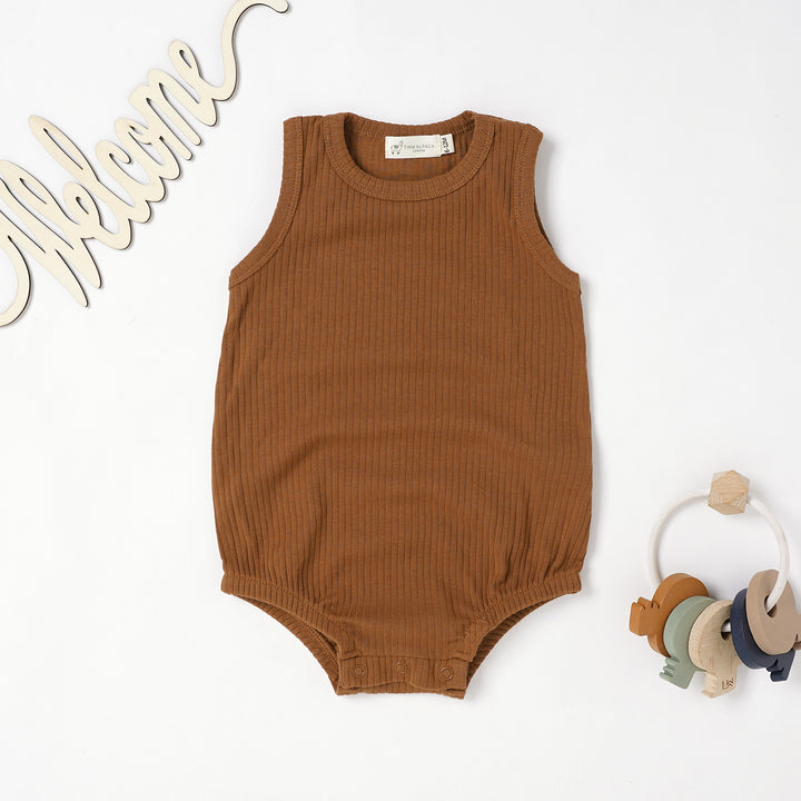 Tiny Alpaca Baby Sleeveless Organic Bodysuits