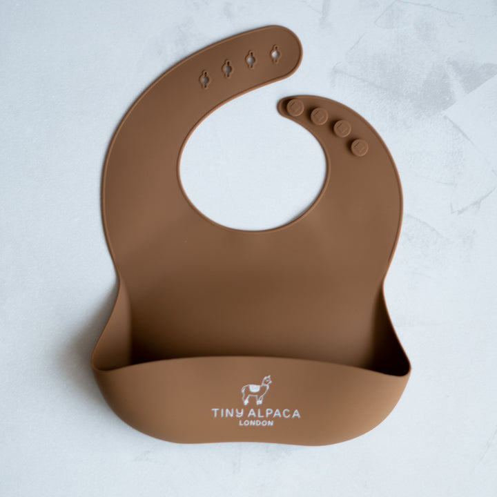 Tiny Alpaca | Silicone Baby Bib with Collecting Tray